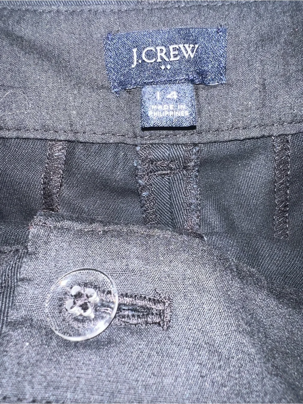 Women's Jcrew Black Scallop Hem Shorts inseam 4 size 14